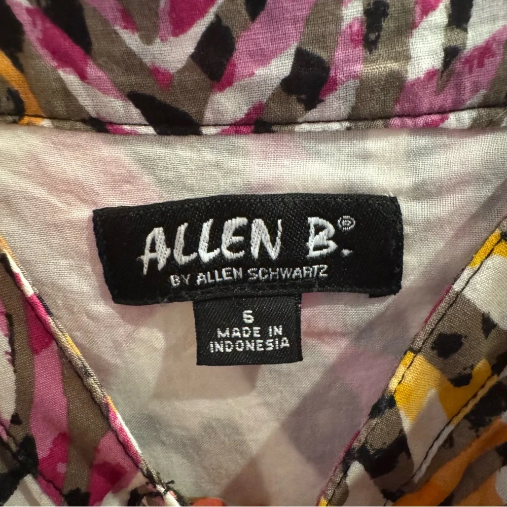 Allen B by Allen Schwartz Retro Animal‎ Print 100% Cotton Mini Dress Sz 5 / S